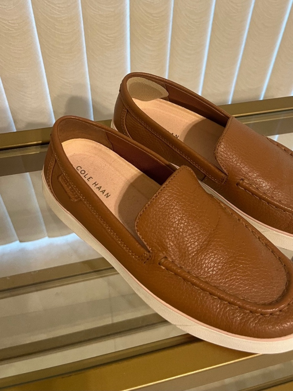 Cole Haan leather slip on sneakers